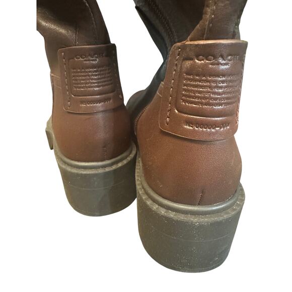 Coach Women's Lilli Buckled Strap Block Heel Riding Boots Size US 5.5B/ EUR 36 - Picture 6 of 7